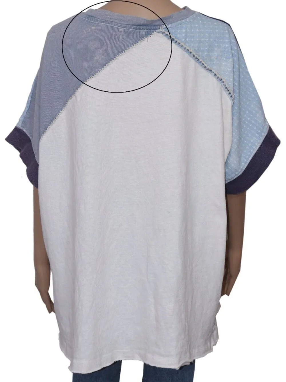 Free People We The Free Tee Patchwork Embroidered Pullover Top